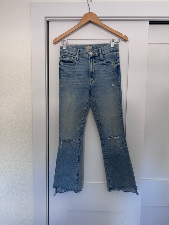 MOTHER Denim - MOTHER The Insider Crop Step Chew in Drinking By The Pool